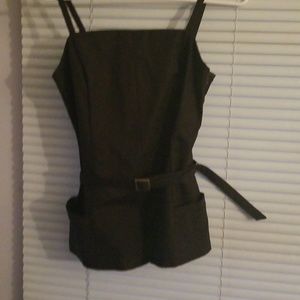 Spaghetti Strap Belted Top